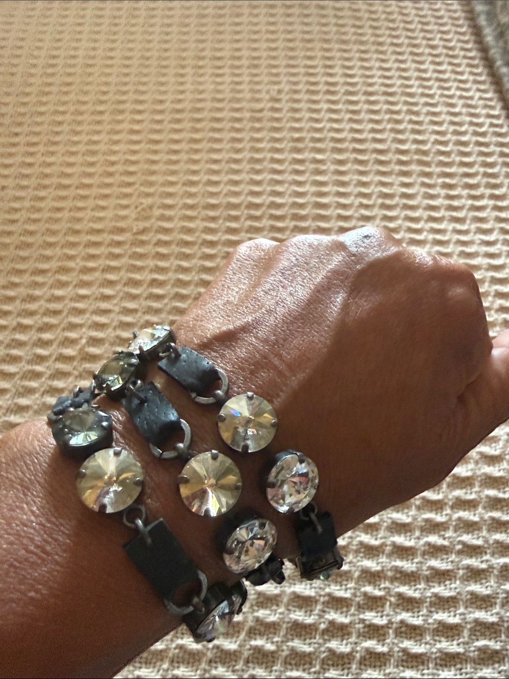 Crystal Link Bracelet in Silver - Women Jewelry